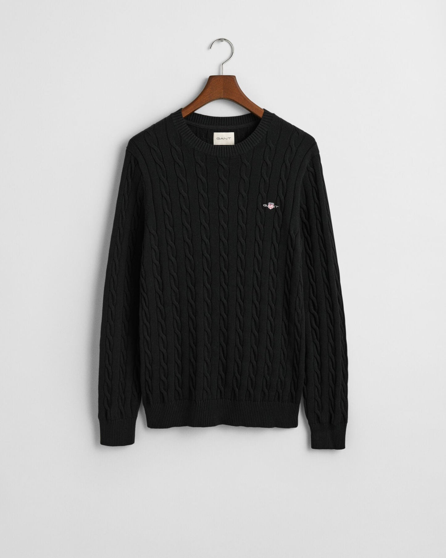 Cotton Cable Knit Crew Neck Sweater