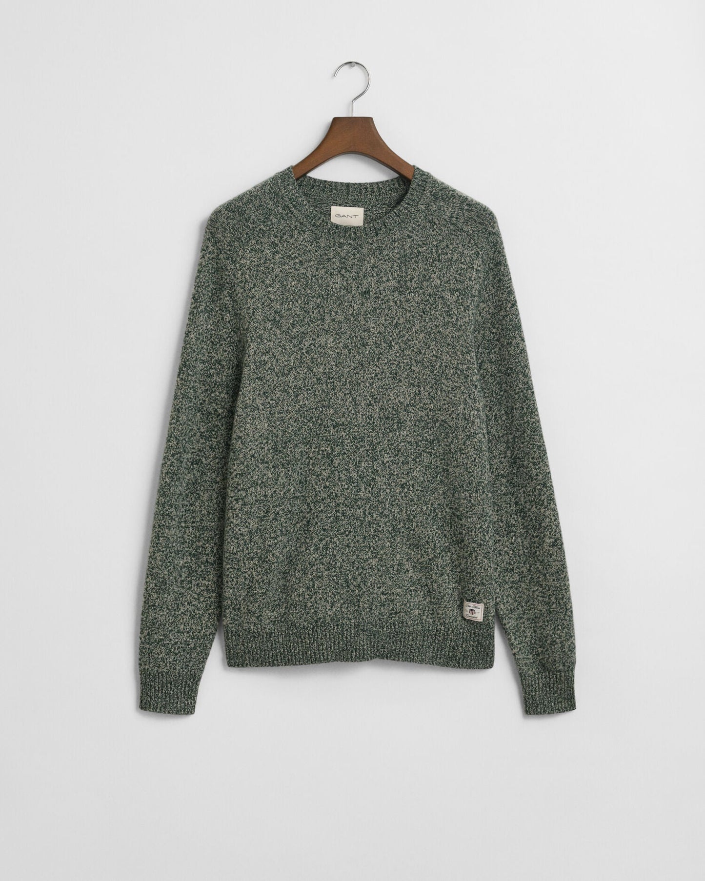 Wool Blend MoulineCrew Neck Sweater