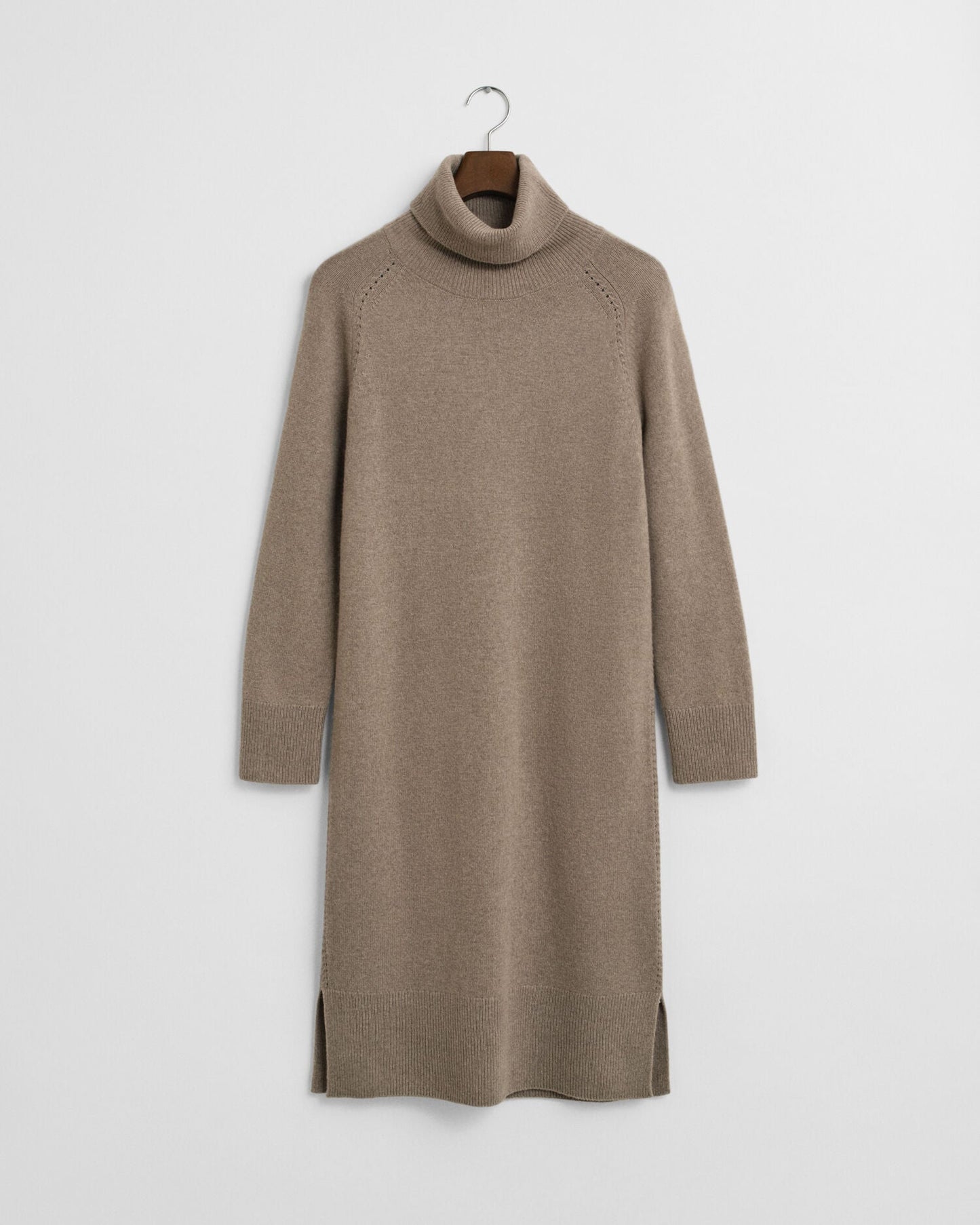 Knit Detail Turtleneck Dress