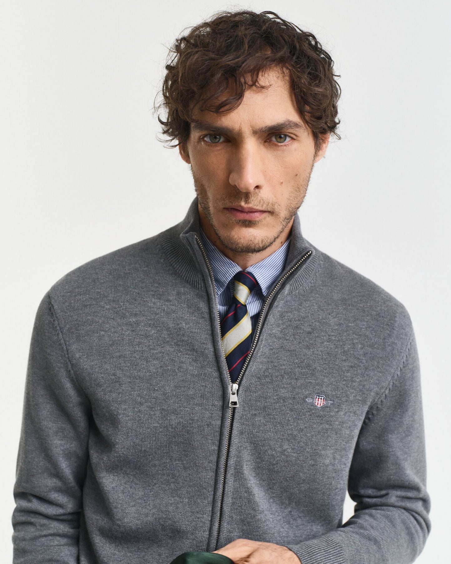 Casual Cotton Zip Cardigan