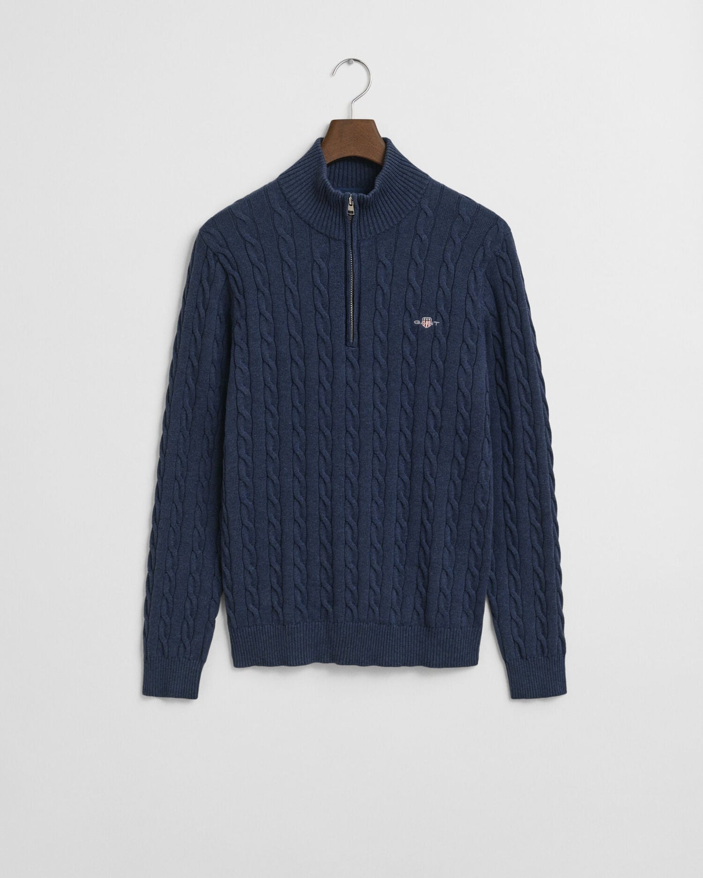 Cotton Cable Knit Half-Zip Sweater