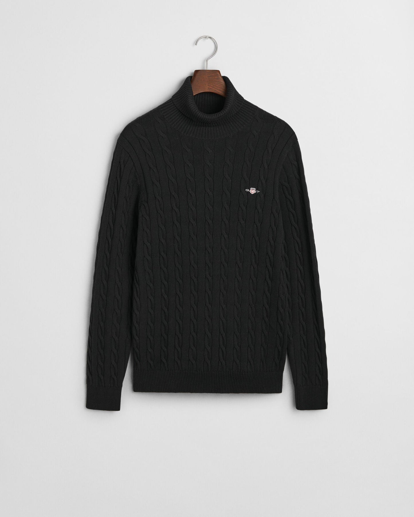 Cotton Cable Knit Turtleneck Sweater