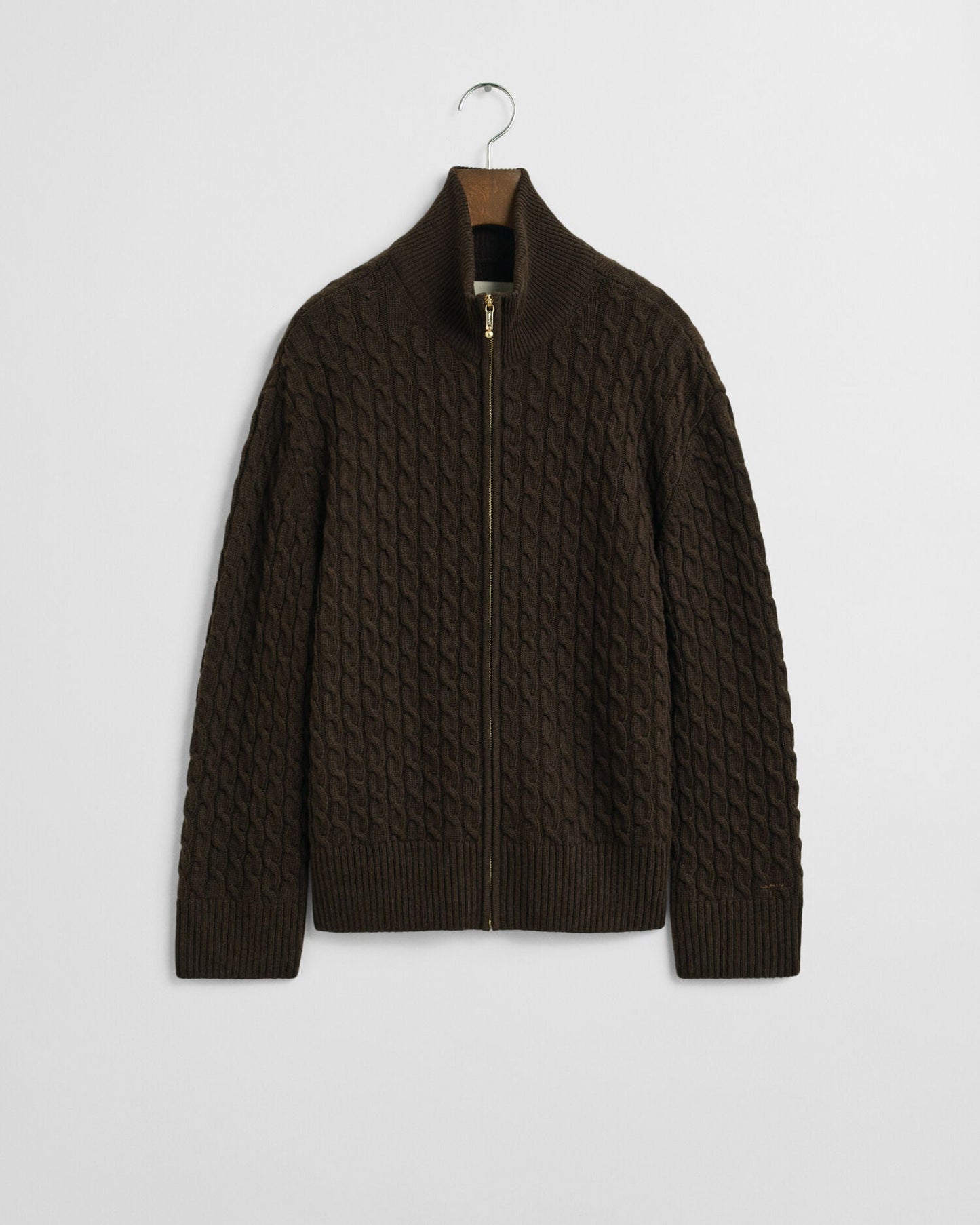 Cable Knit Zip Cardigan