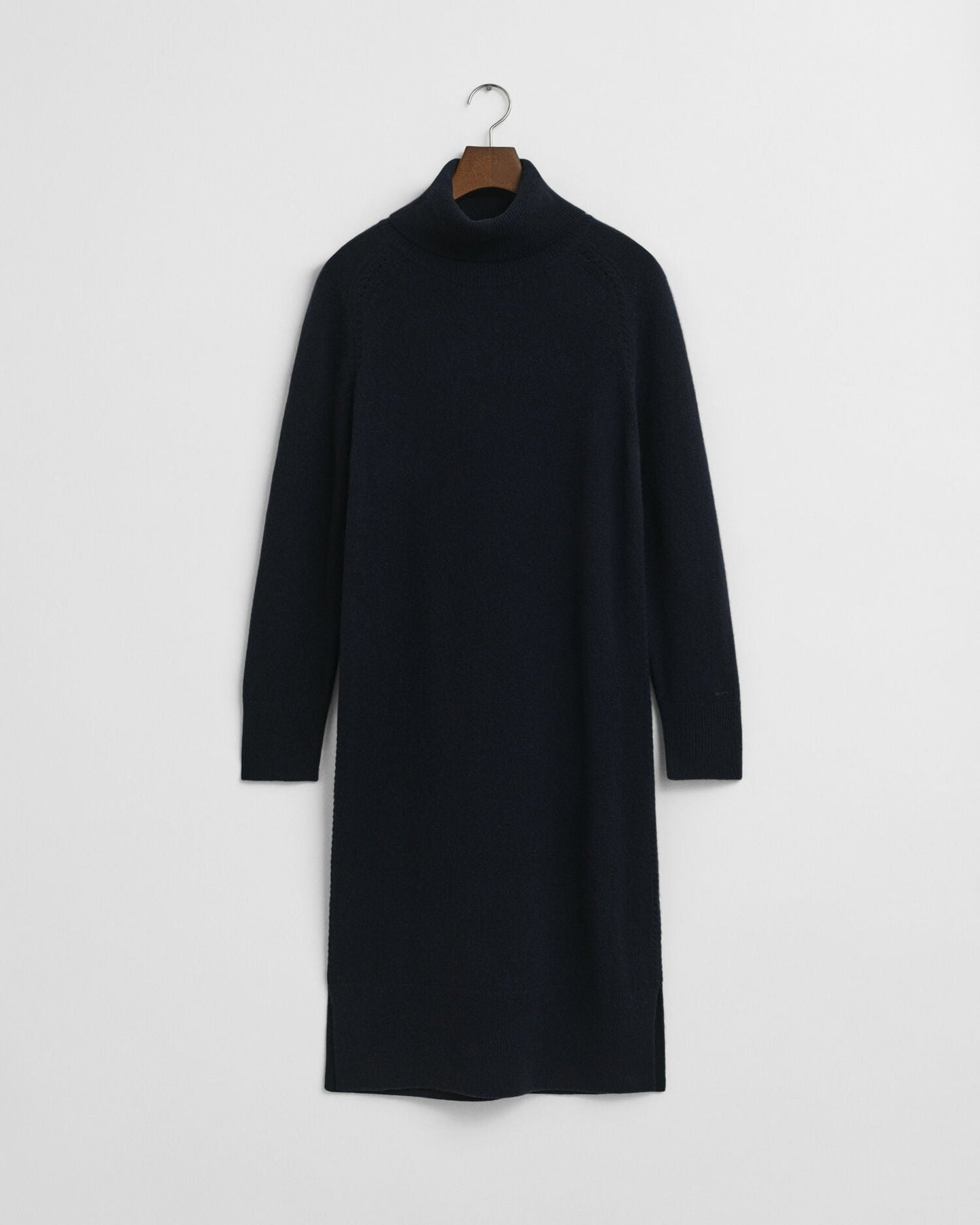 Knit Detail Turtleneck Dress