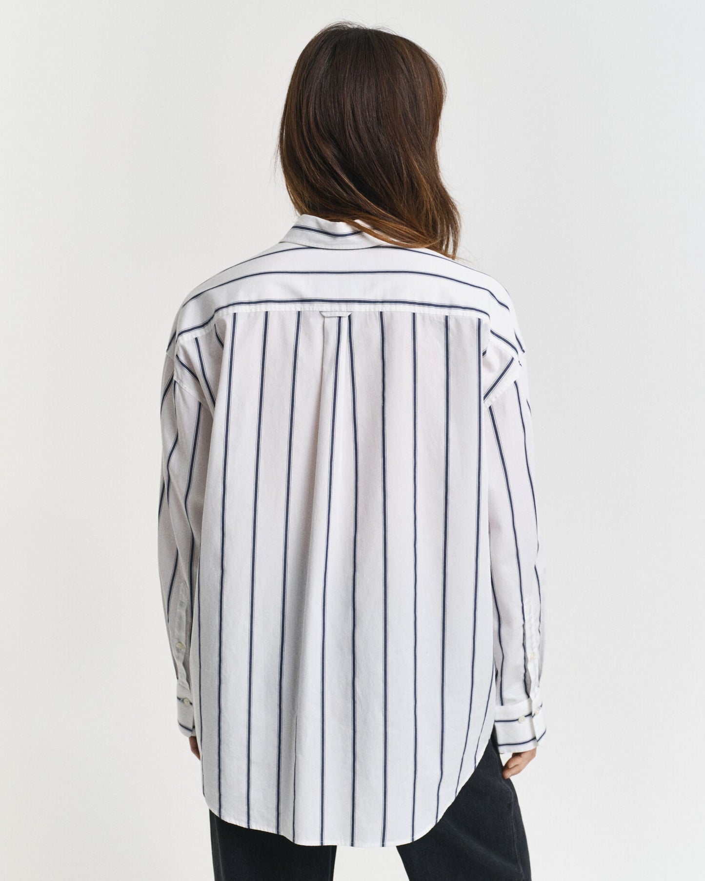 Oversized Classic Striped Poplin Shirt