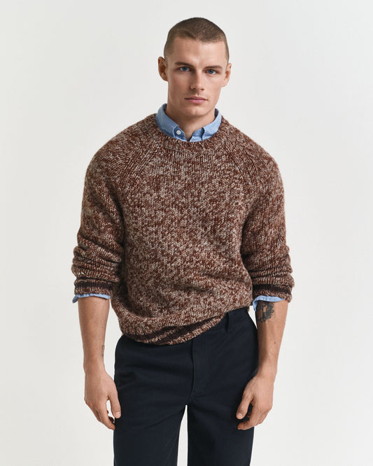 M¡§|lange Wool Crew Neck Sweater