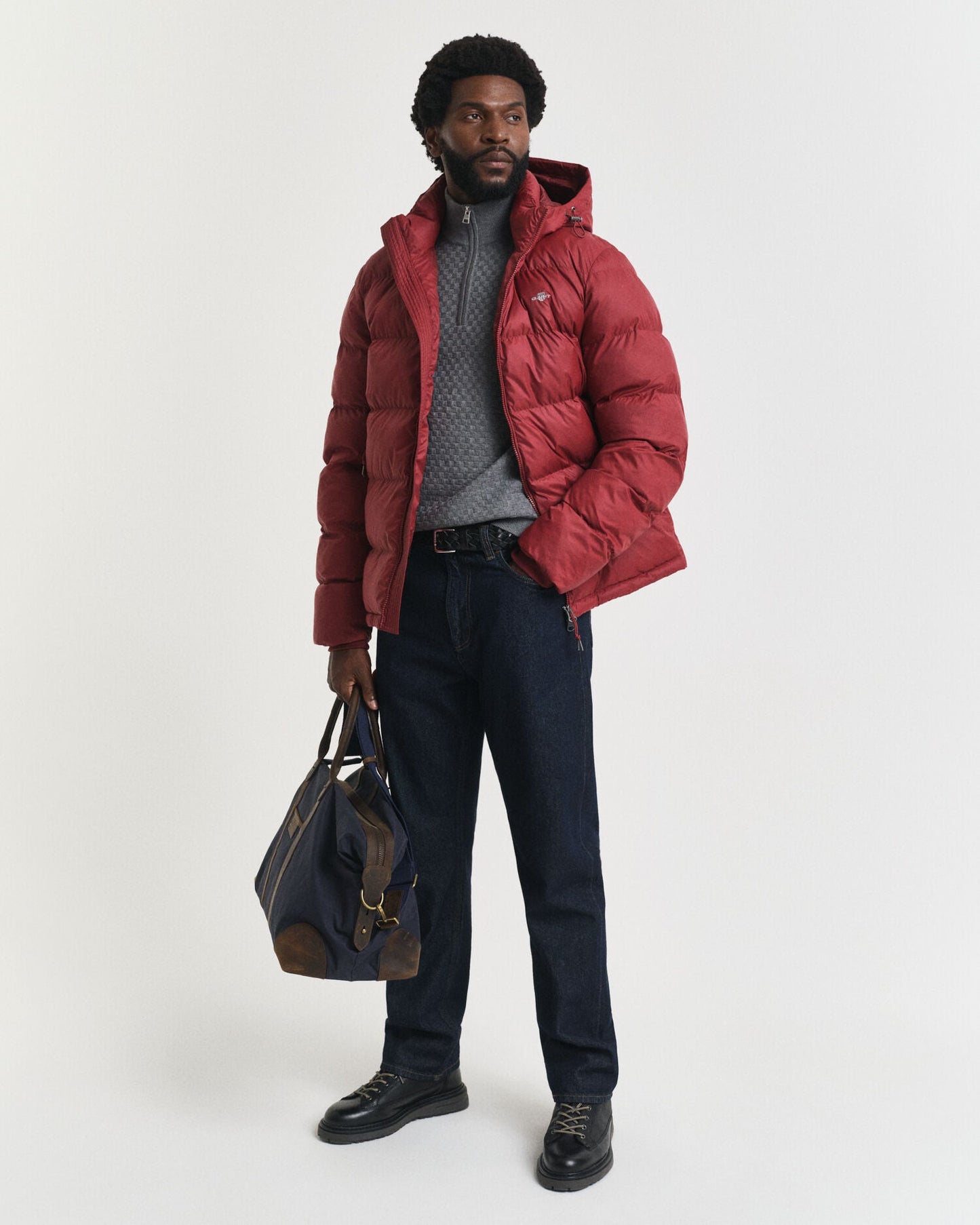 Micro Textured Half-Zip Sweater