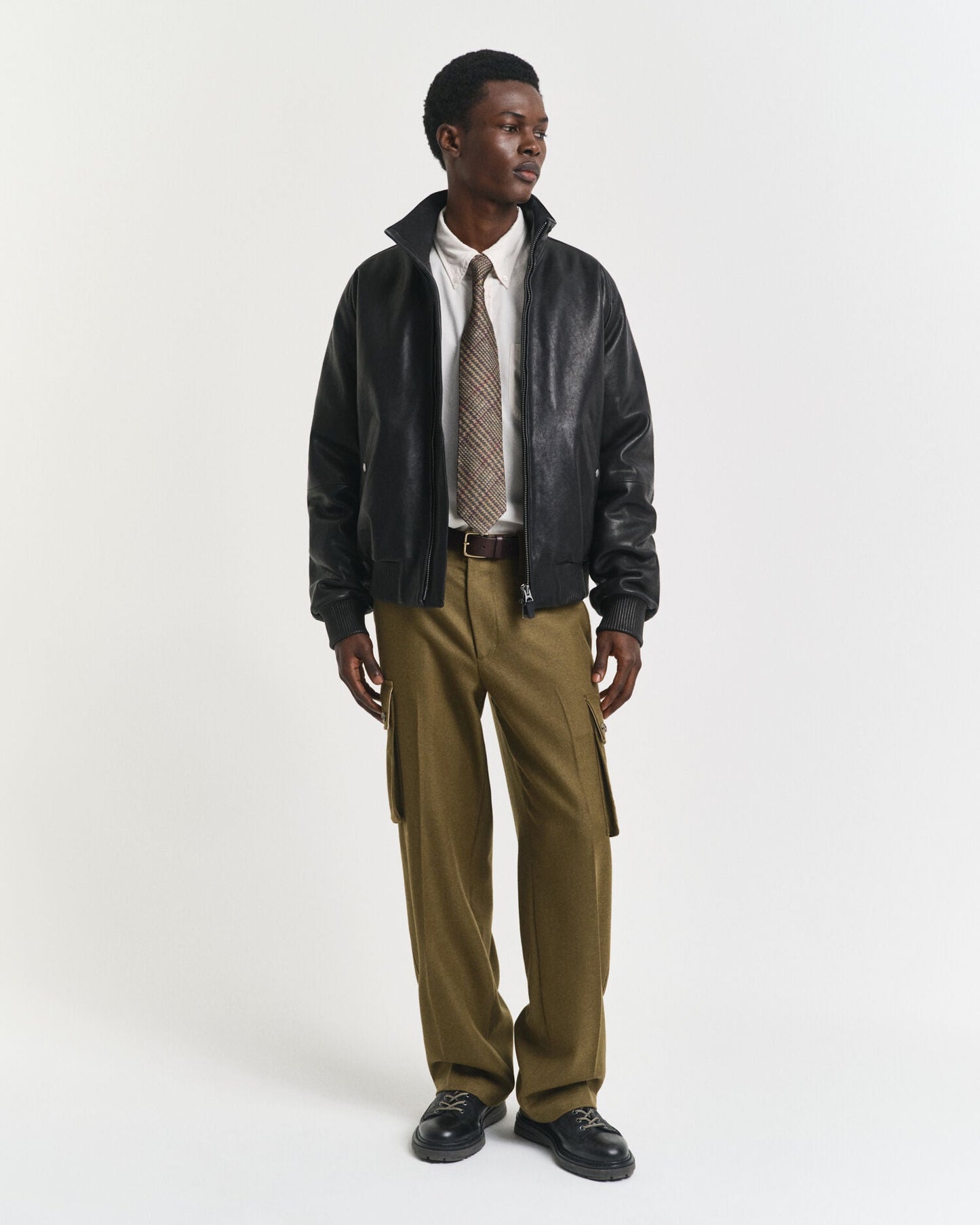 Leather Harrington Jacket