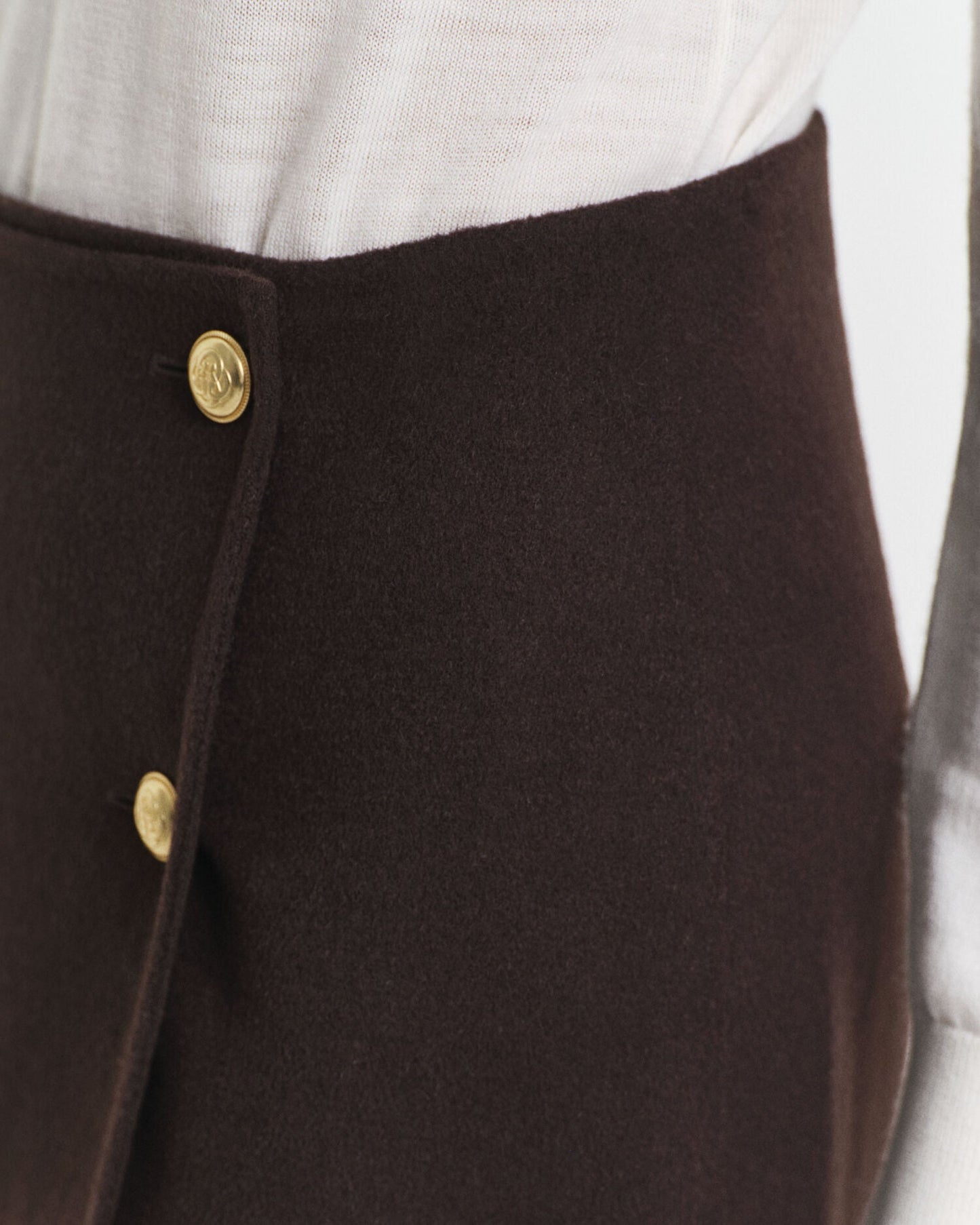 Midi Handstitched Wrap Skirt