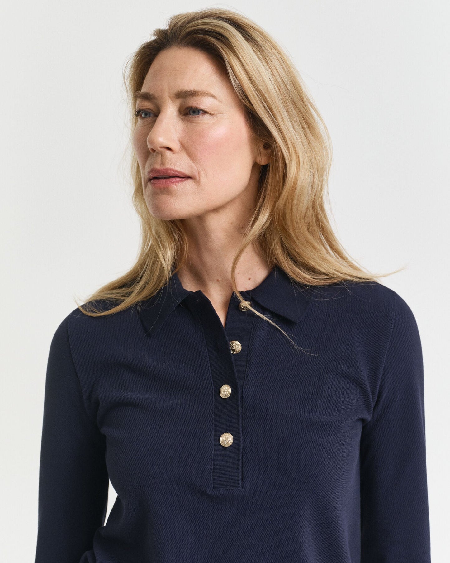 Long Sleeve Pique Polo Shirt