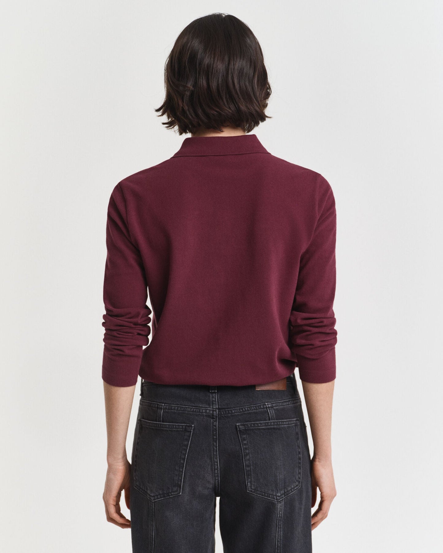 Long Sleeve Pique Polo Shirt