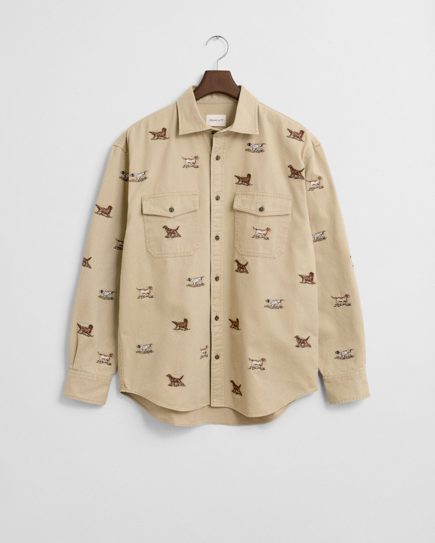Relaxed Fit Embroidered Twill Shirt