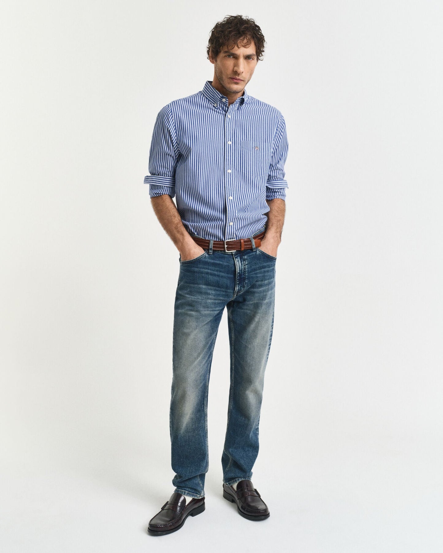 Regular Fit Striped Poplin Shirt